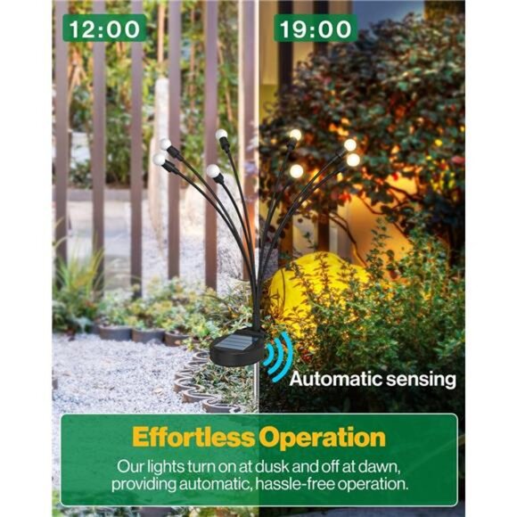 Solar Firefly Pathway Lights, Swaying Outdoor Garden Landscape Lighting - Picture 6 of 7